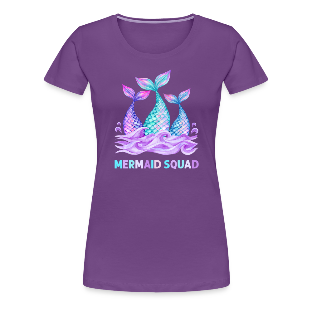 Mermaid Squad Women’s Premium T-Shirt - purple
