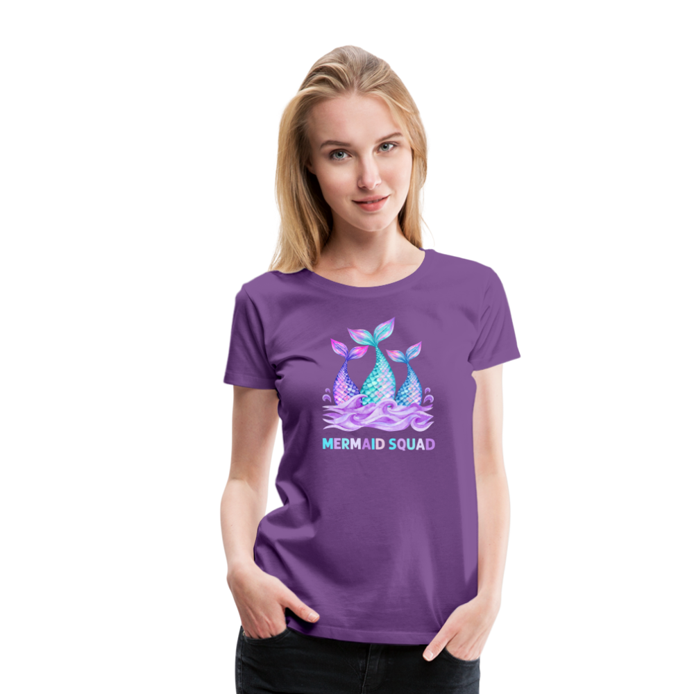 Mermaid Squad Women’s Premium T-Shirt - purple