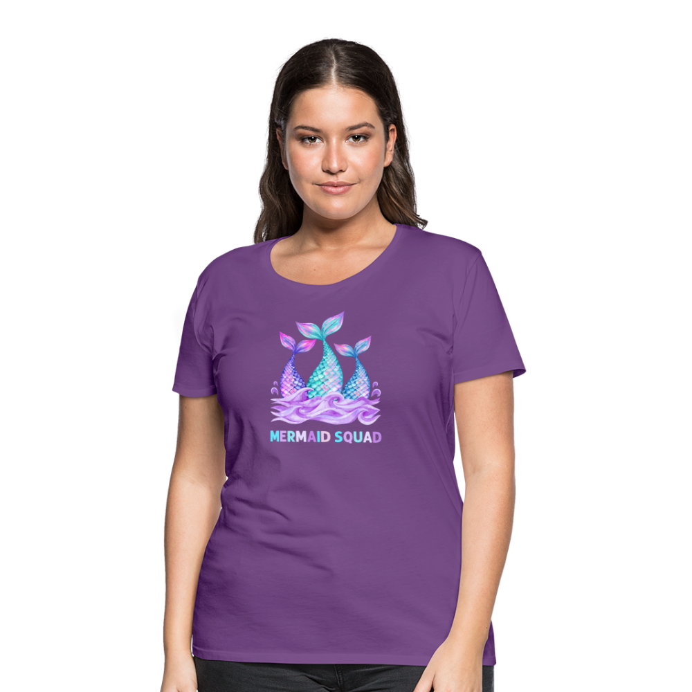 Mermaid Squad Women’s Premium T-Shirt - purple