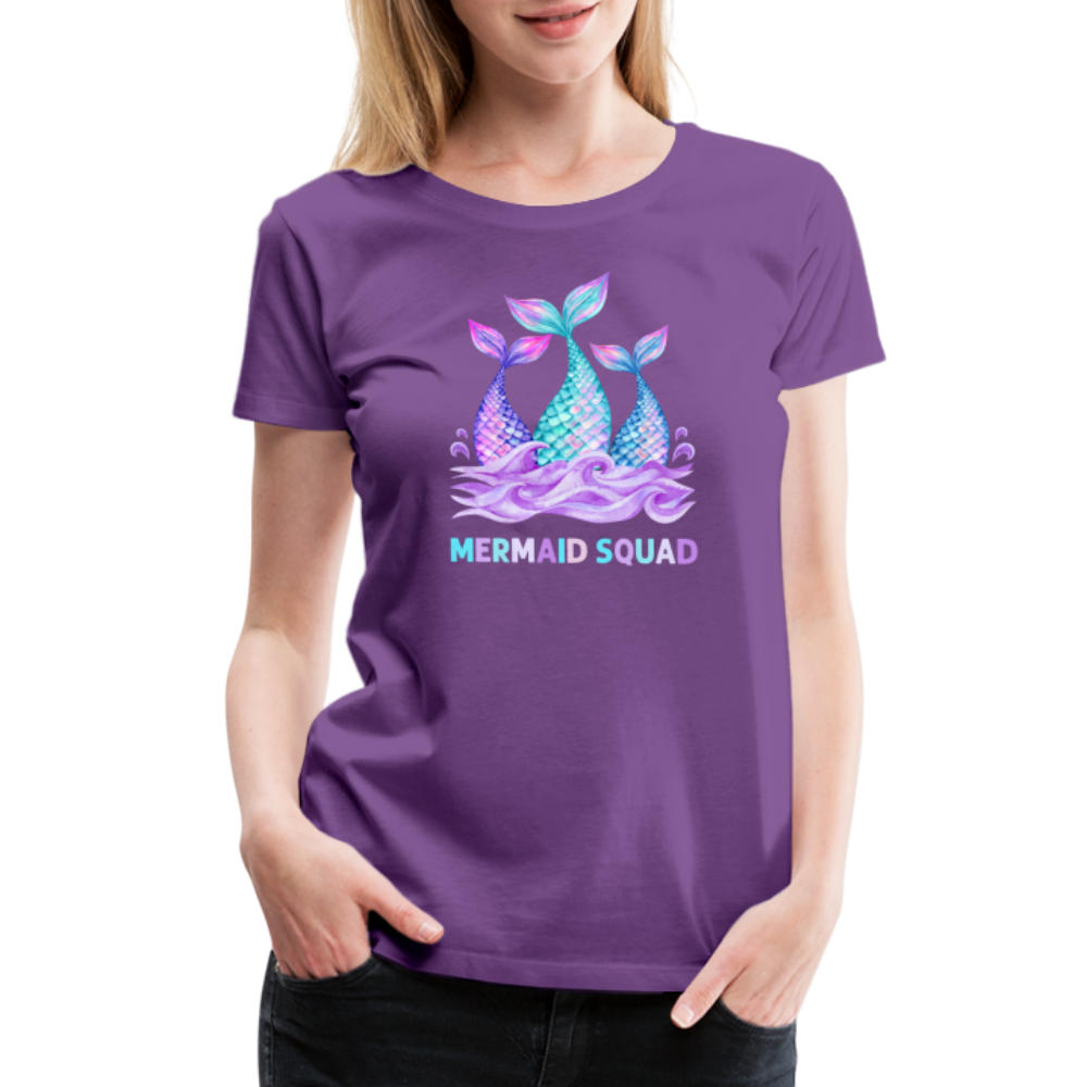 Mermaid Squad Women’s Premium T-Shirt - purple