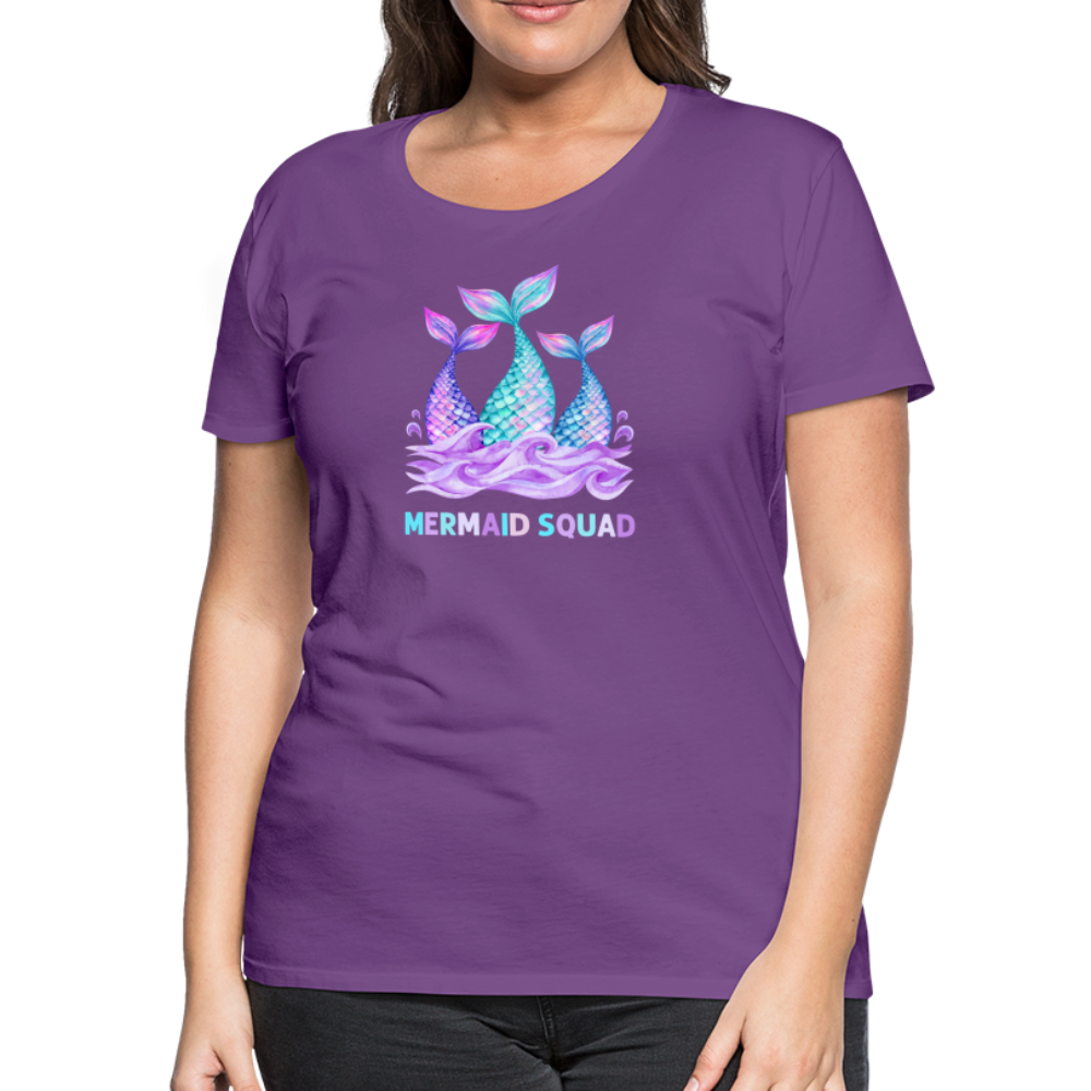 Mermaid Squad Women’s Premium T-Shirt - purple