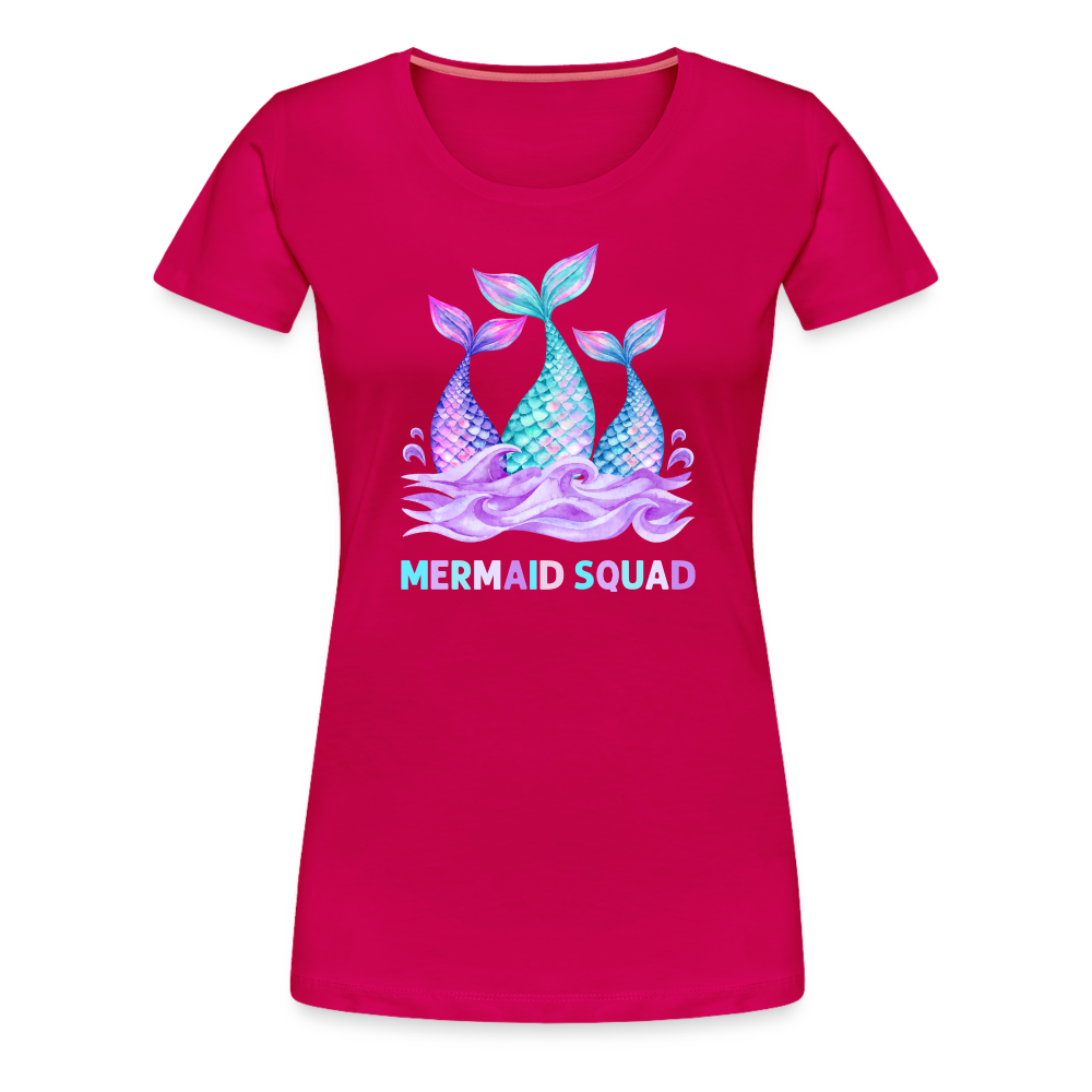 Mermaid Squad Women’s Premium T-Shirt - dark pink