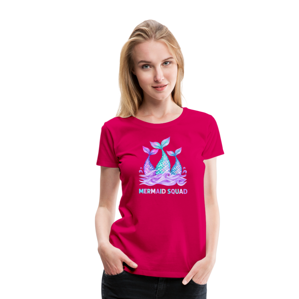 Mermaid Squad Women’s Premium T-Shirt - dark pink