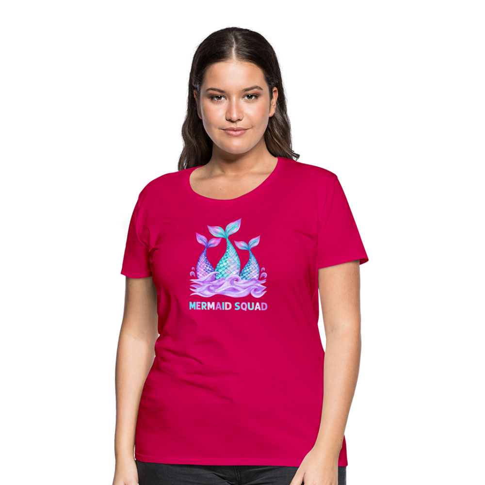 Mermaid Squad Women’s Premium T-Shirt - dark pink