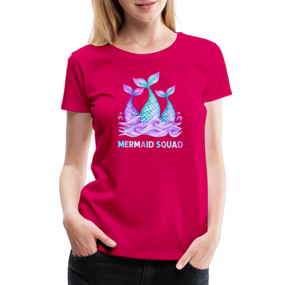 Mermaid Squad Women’s Premium T-Shirt - dark pink