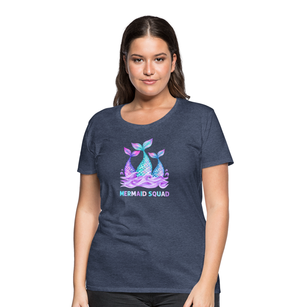 Mermaid Squad Women’s Premium T-Shirt - heather blue