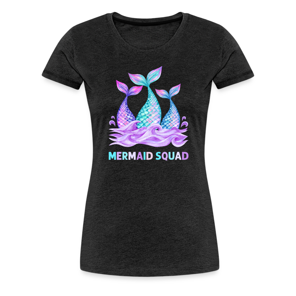 Mermaid Squad Women’s Premium T-Shirt - charcoal grey