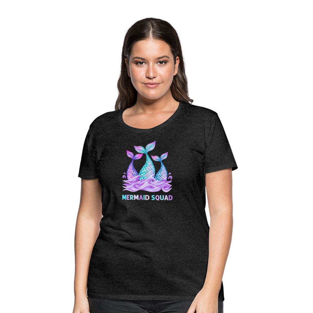 Mermaid Squad Women’s Premium T-Shirt - charcoal grey