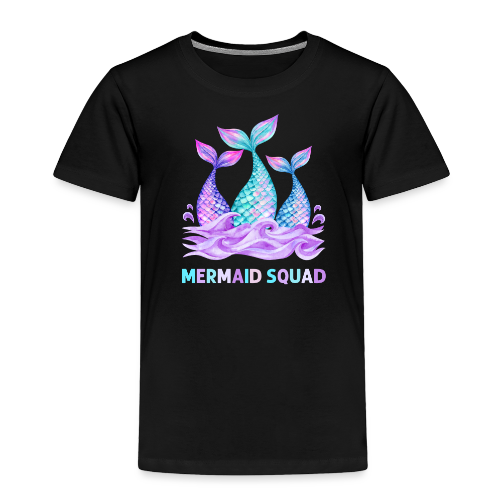 Mermaid Squad Toddler Premium T-Shirt - black