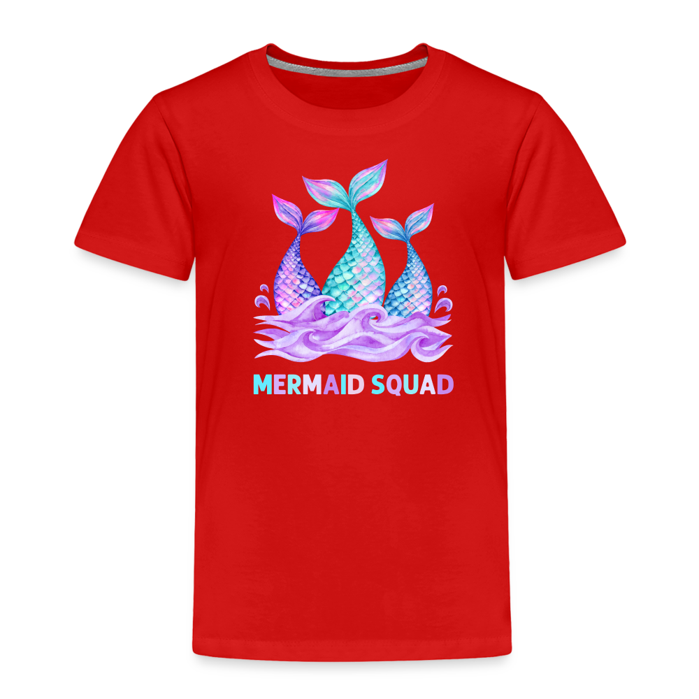 Mermaid Squad Toddler Premium T-Shirt - red
