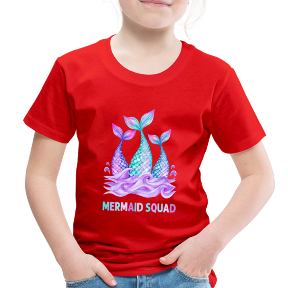 Mermaid Squad Toddler Premium T-Shirt - red