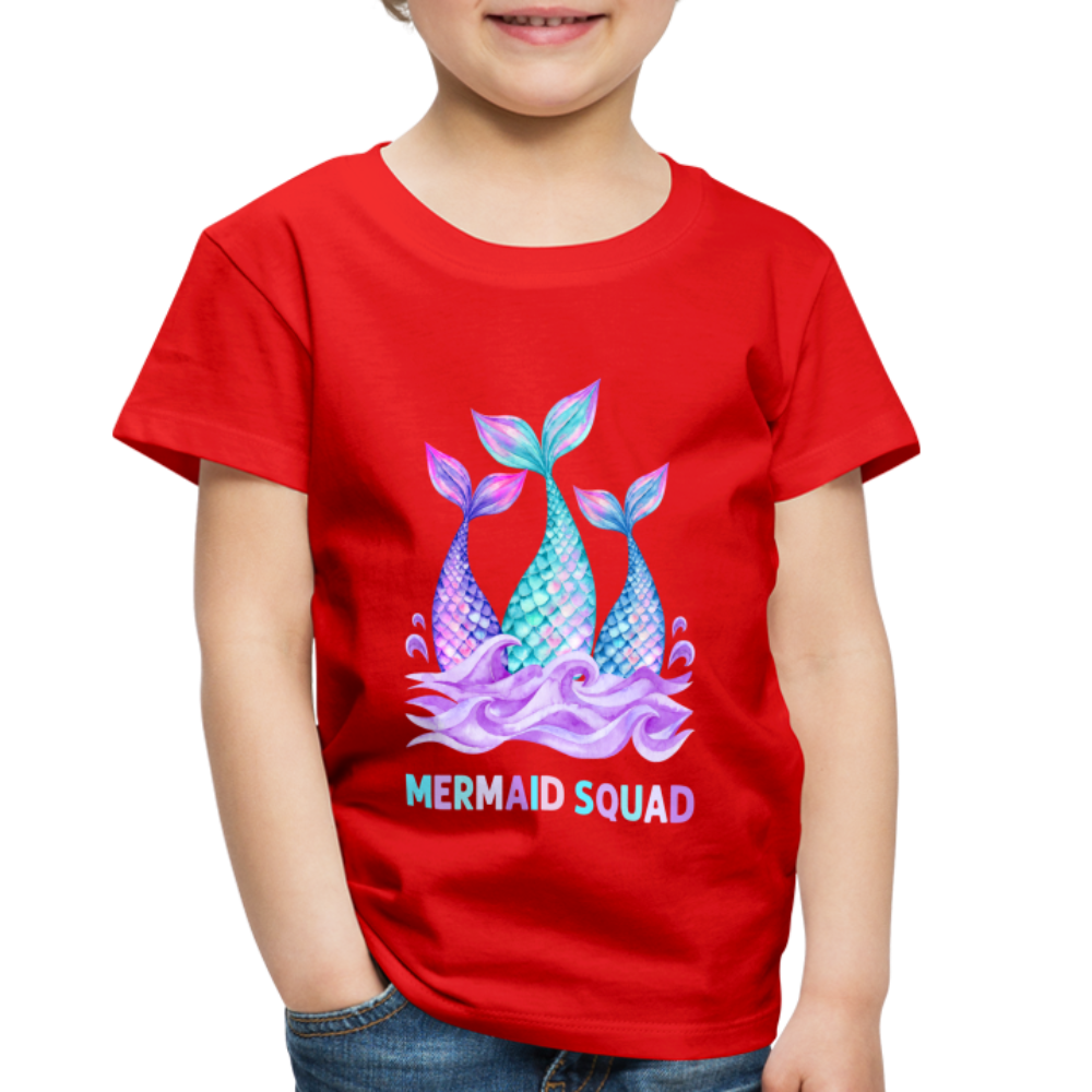 Mermaid Squad Toddler Premium T-Shirt - red