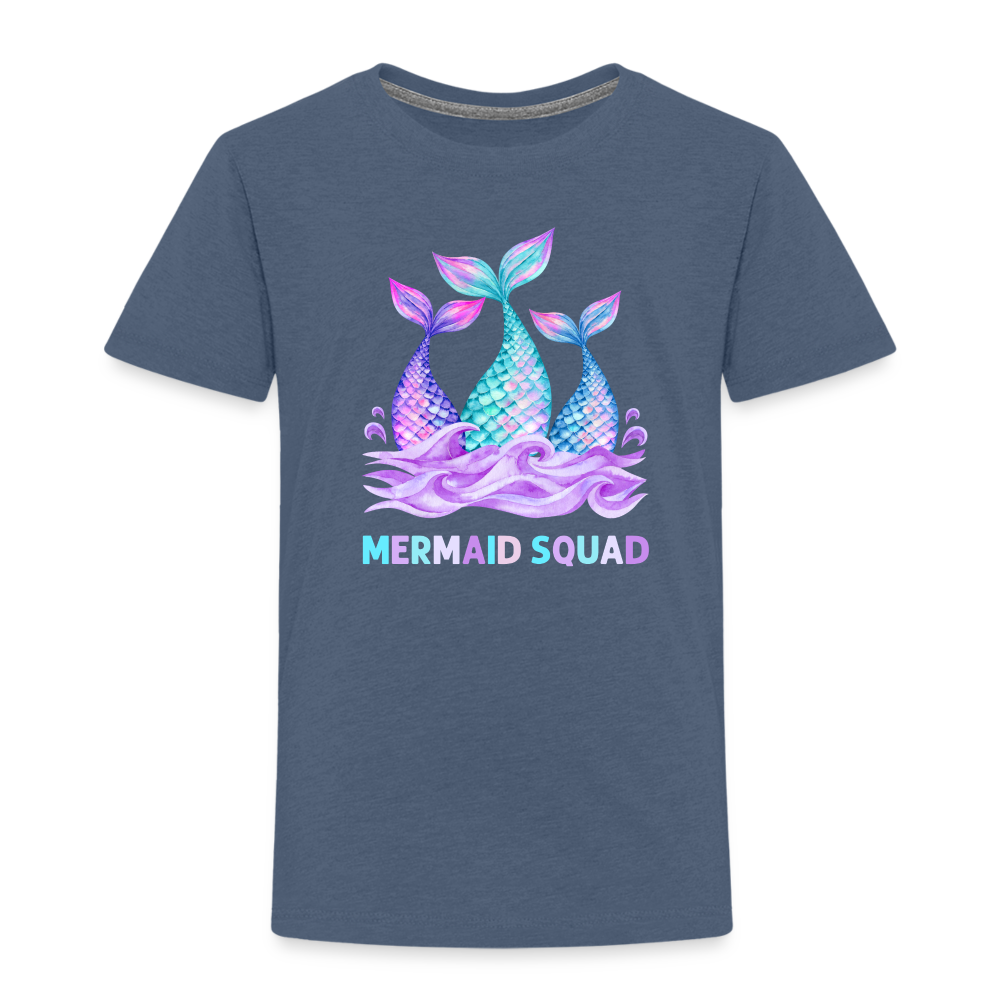 Mermaid Squad Toddler Premium T-Shirt - heather blue