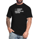 Husband Daddy Protector Hero Men's Tall T-Shirt - black