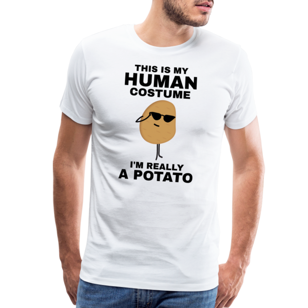 This Is My Human Costume I'm Really a Potato Men's Premium T-Shirt - white