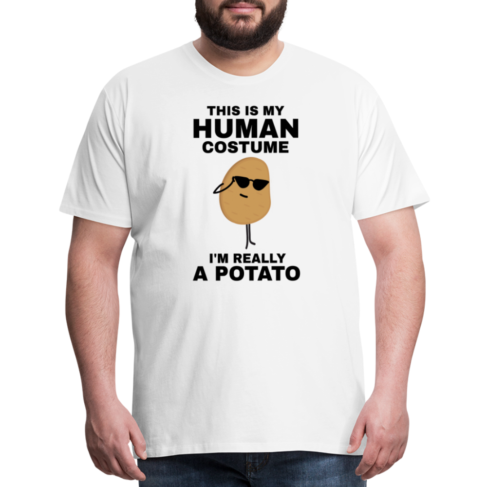 This Is My Human Costume I'm Really a Potato Men's Premium T-Shirt - white