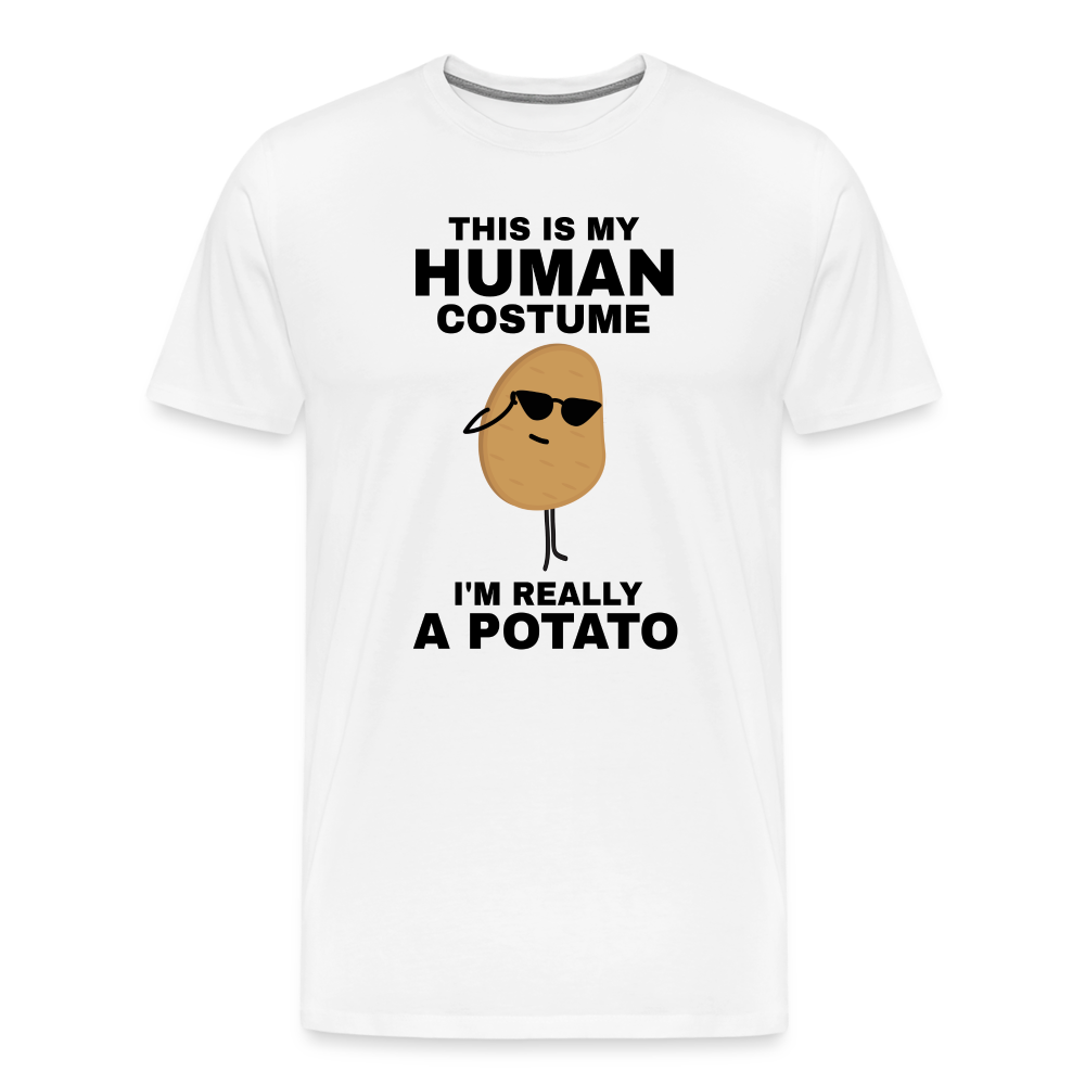 This Is My Human Costume I'm Really a Potato Men's Premium T-Shirt - white