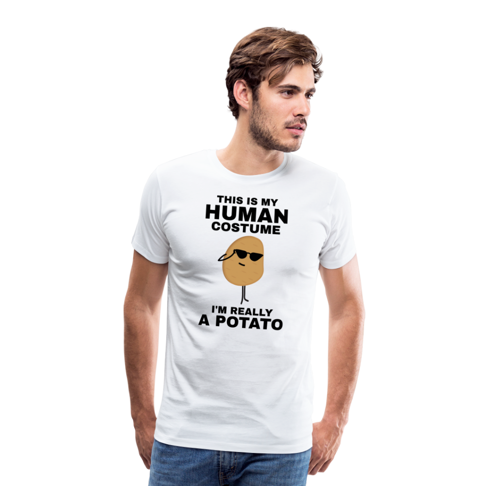 This Is My Human Costume I'm Really a Potato Men's Premium T-Shirt - white