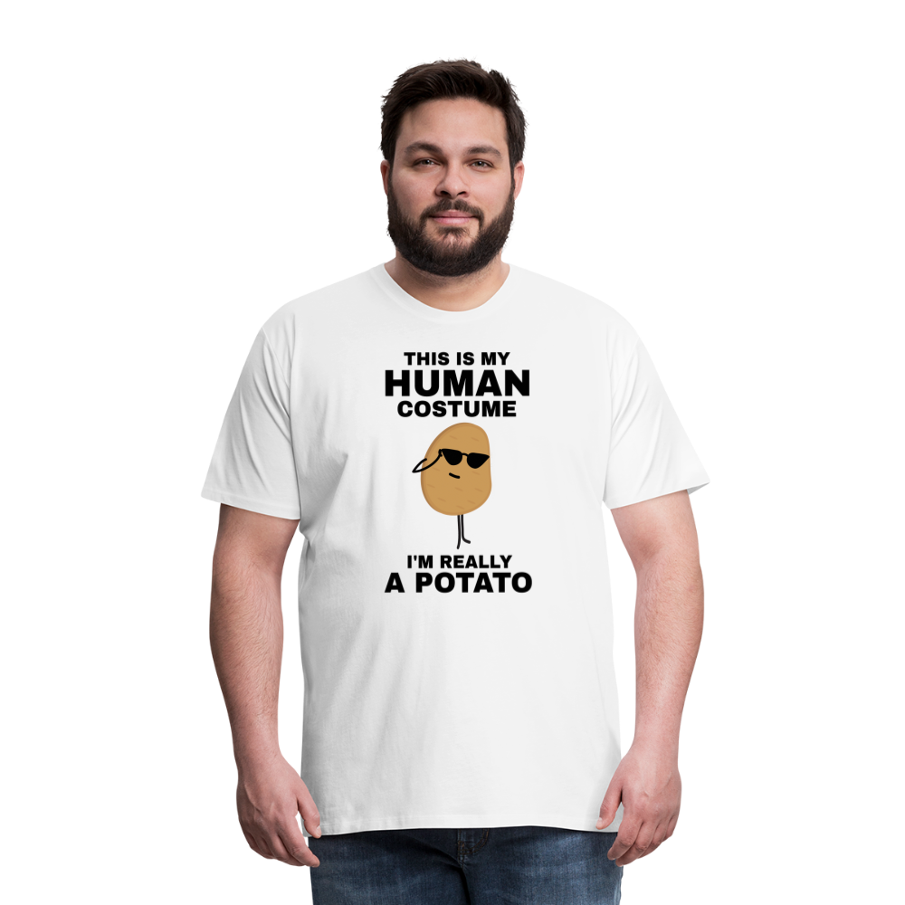 This Is My Human Costume I'm Really a Potato Men's Premium T-Shirt - white