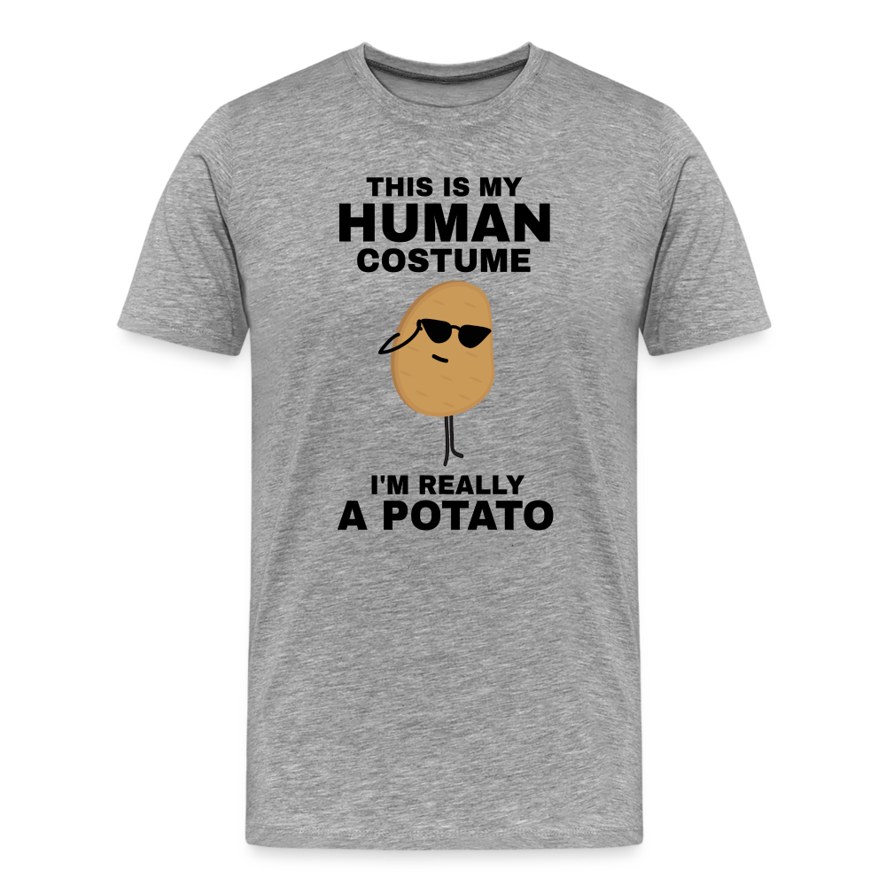 This Is My Human Costume I'm Really a Potato Men's Premium T-Shirt - heather gray