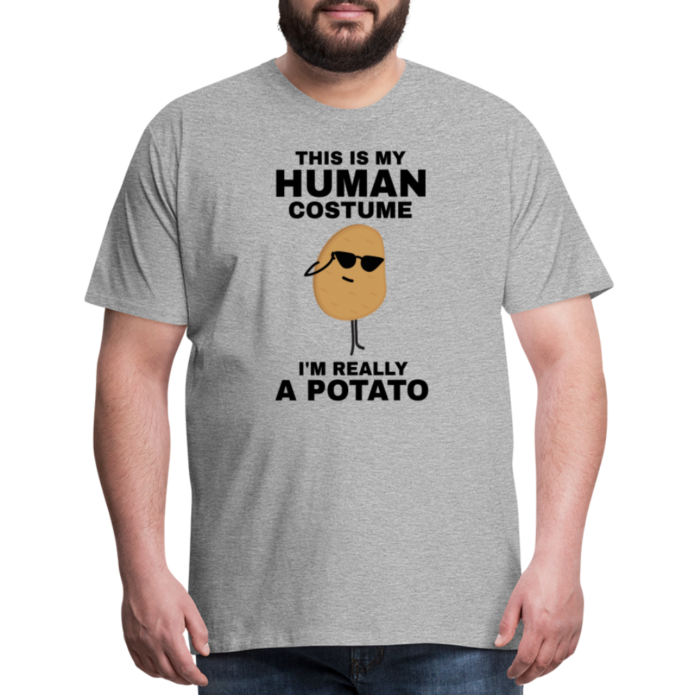 This Is My Human Costume I'm Really a Potato Men's Premium T-Shirt - heather gray