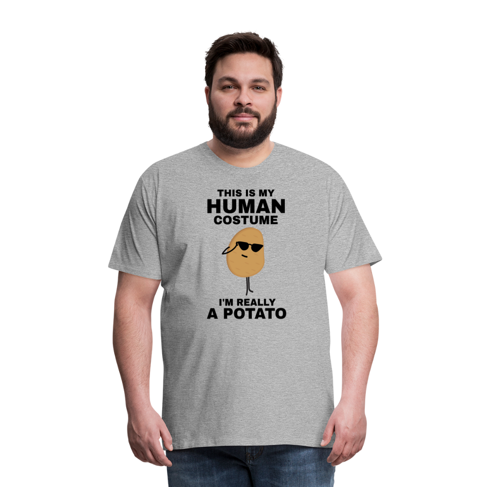 This Is My Human Costume I'm Really a Potato Men's Premium T-Shirt - heather gray
