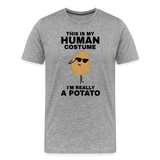 This Is My Human Costume I'm Really a Potato Men's Premium T-Shirt - heather gray