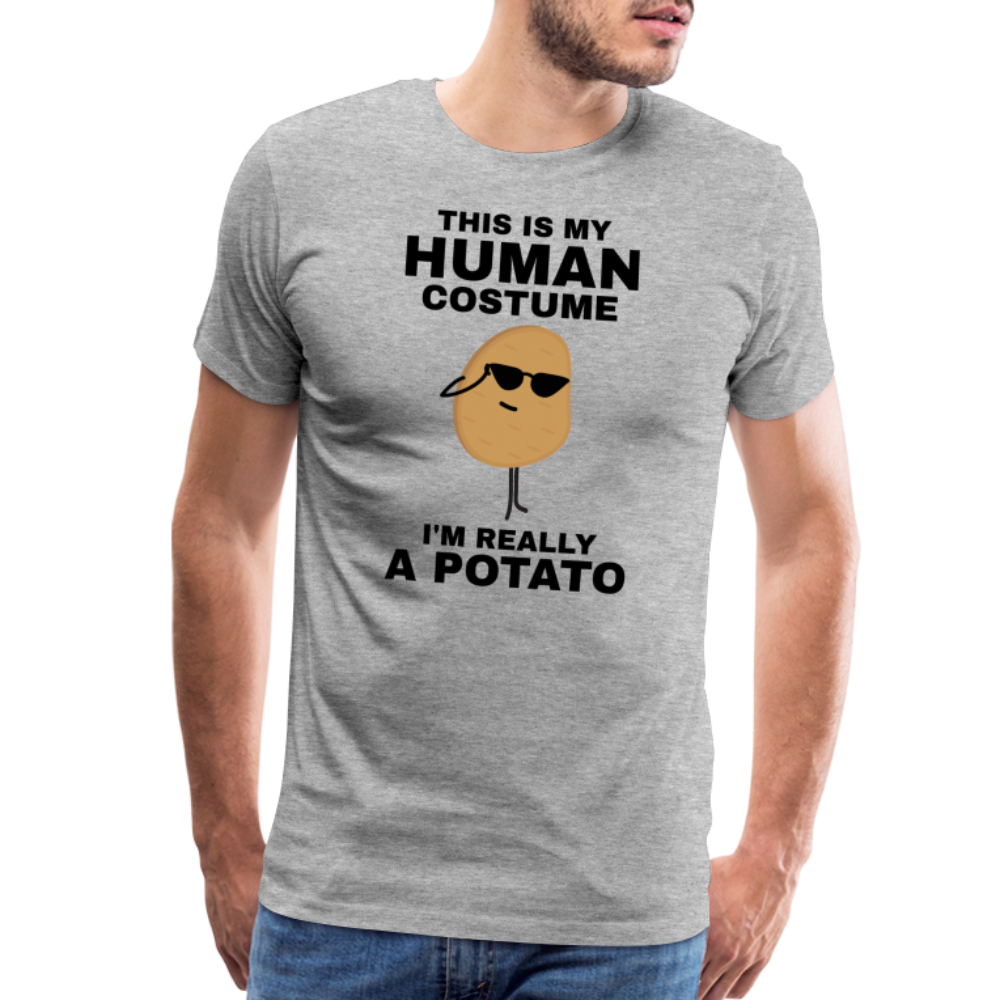 This Is My Human Costume I'm Really a Potato Men's Premium T-Shirt - heather gray