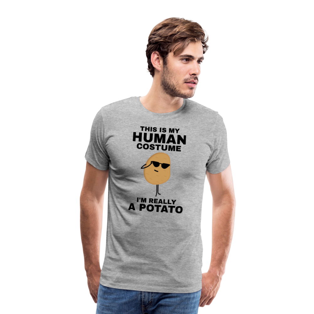 This Is My Human Costume I'm Really a Potato Men's Premium T-Shirt - heather gray