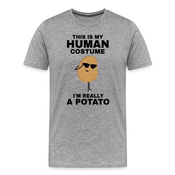 This Is My Human Costume I'm Really a Potato Men's Premium T-Shirt - heather gray