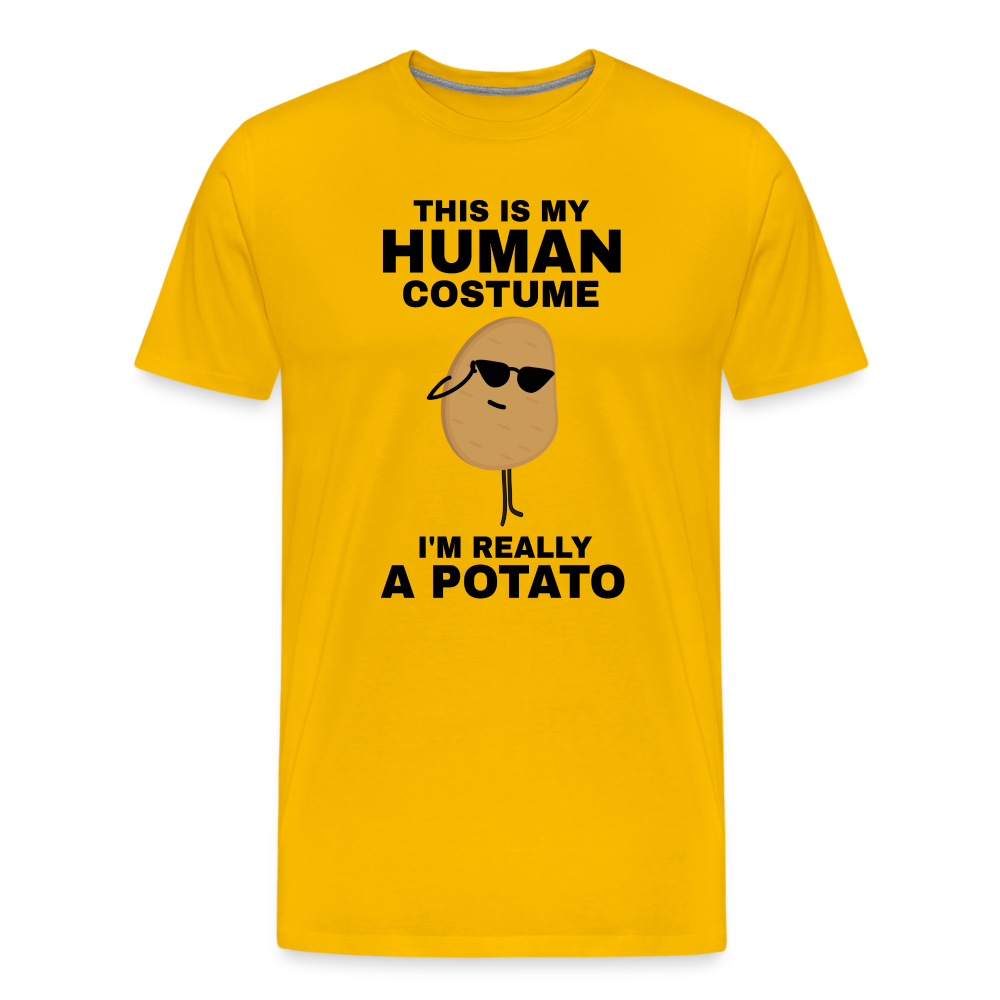 This Is My Human Costume I'm Really a Potato Men's Premium T-Shirt - sun yellow