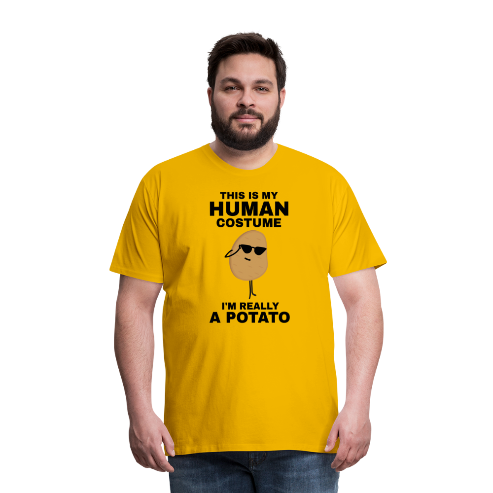 This Is My Human Costume I'm Really a Potato Men's Premium T-Shirt - sun yellow