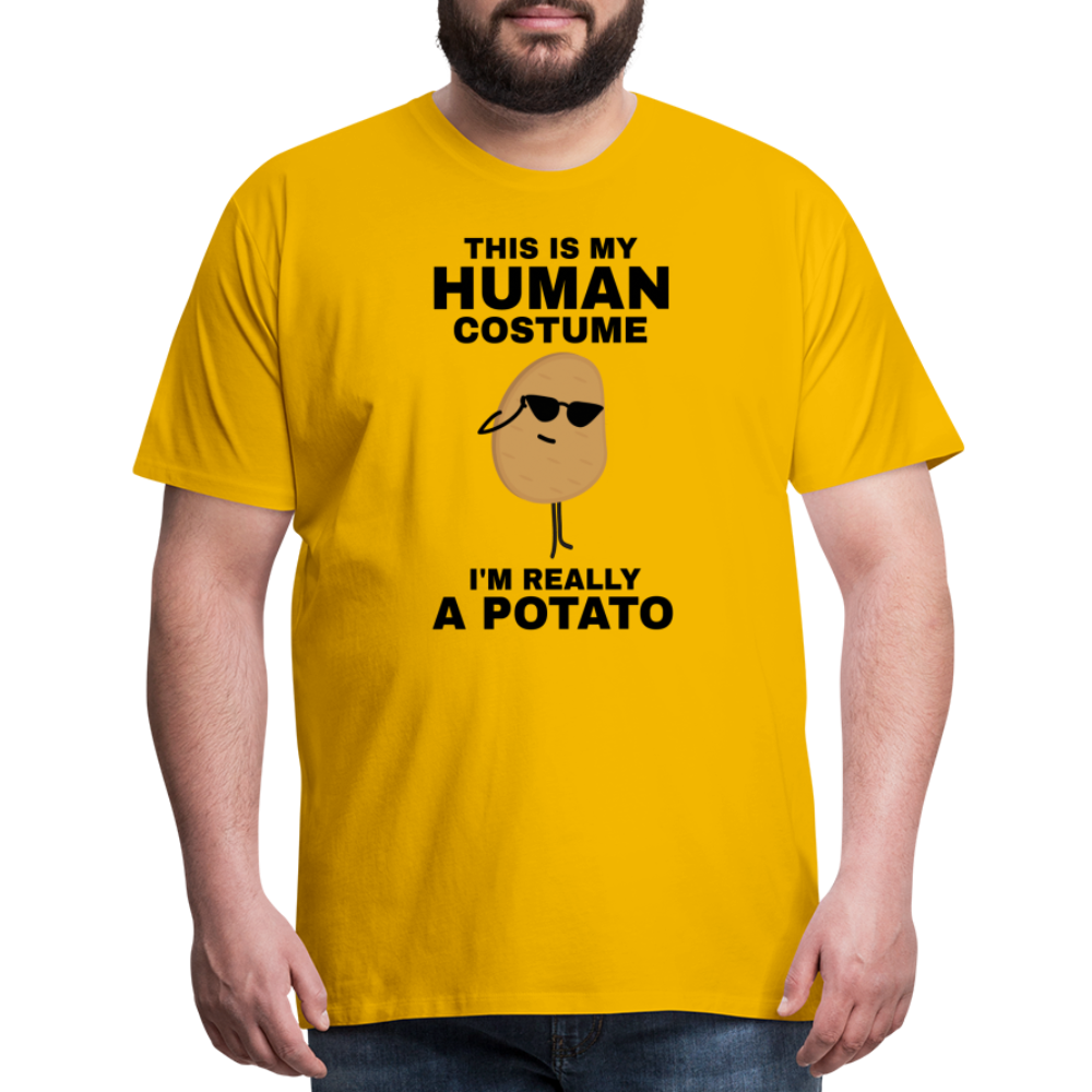 This Is My Human Costume I'm Really a Potato Men's Premium T-Shirt - sun yellow