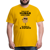 This Is My Human Costume I'm Really a Potato Men's Premium T-Shirt - sun yellow