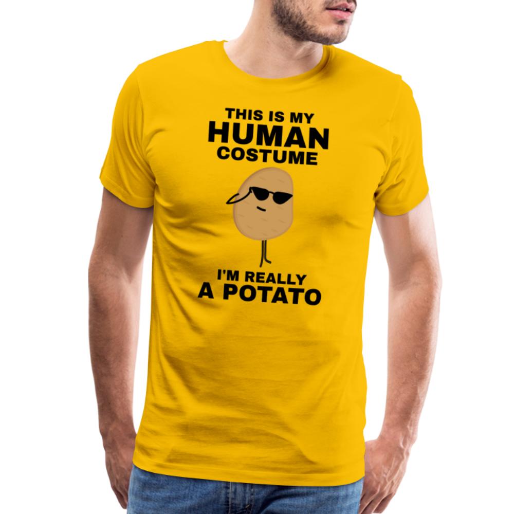 This Is My Human Costume I'm Really a Potato Men's Premium T-Shirt - sun yellow