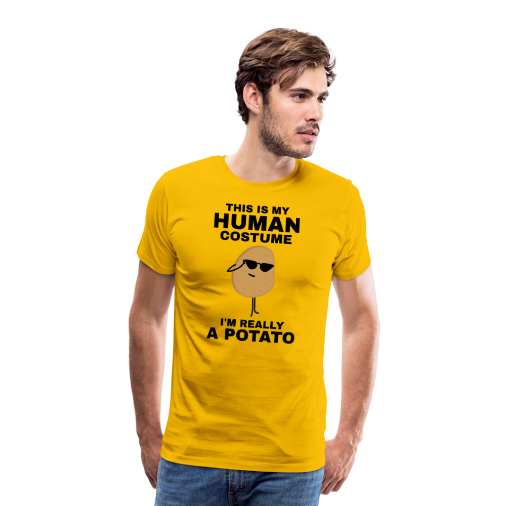 This Is My Human Costume I'm Really a Potato Men's Premium T-Shirt - sun yellow