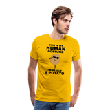 This Is My Human Costume I'm Really a Potato Men's Premium T-Shirt - sun yellow