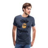 This Is My Human Costume I'm Really a Potato Men's Premium T-Shirt - heather blue