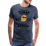 This Is My Human Costume I'm Really a Potato Men's Premium T-Shirt - heather blue