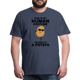 This Is My Human Costume I'm Really a Potato Men's Premium T-Shirt - heather blue