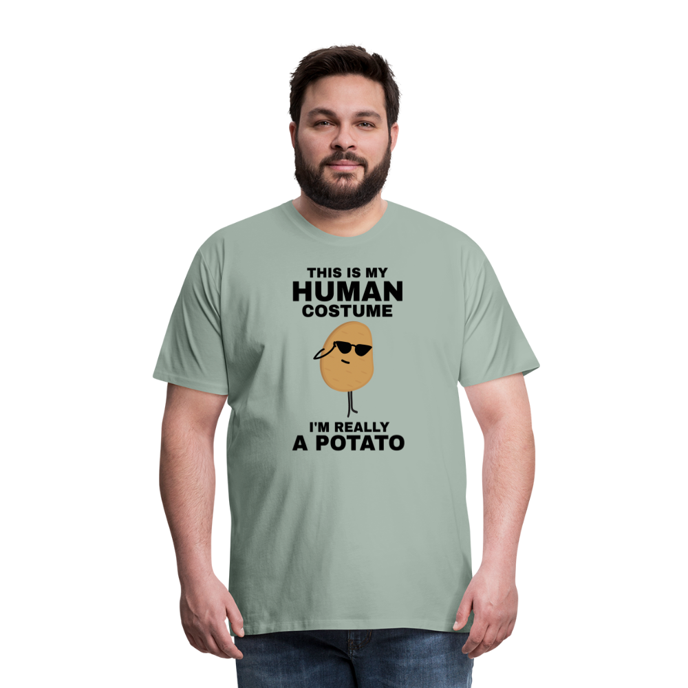 This Is My Human Costume I'm Really a Potato Men's Premium T-Shirt - steel green