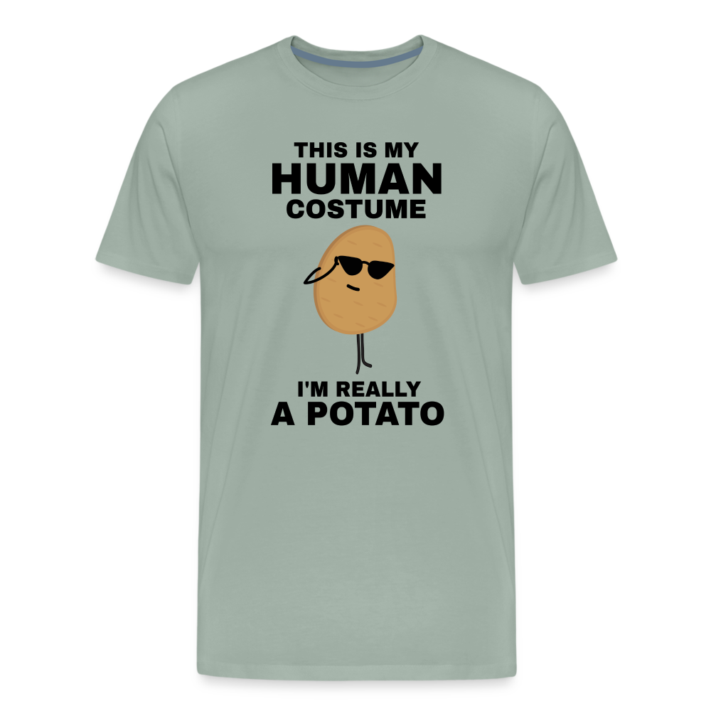 This Is My Human Costume I'm Really a Potato Men's Premium T-Shirt - steel green