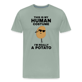 This Is My Human Costume I'm Really a Potato Men's Premium T-Shirt - steel green
