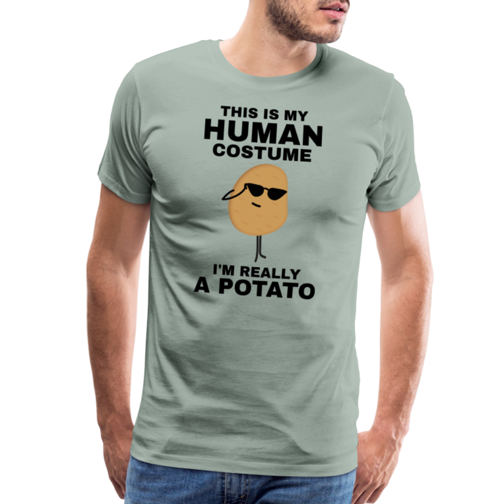 This Is My Human Costume I'm Really a Potato Men's Premium T-Shirt - steel green