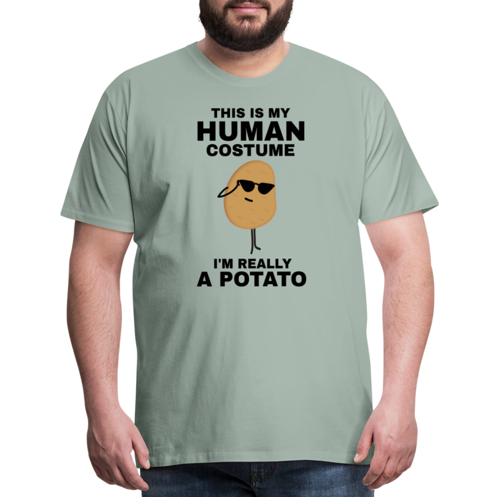 This Is My Human Costume I'm Really a Potato Men's Premium T-Shirt - steel green