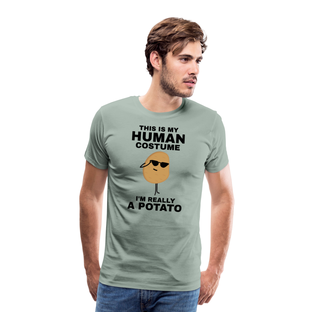 This Is My Human Costume I'm Really a Potato Men's Premium T-Shirt - steel green