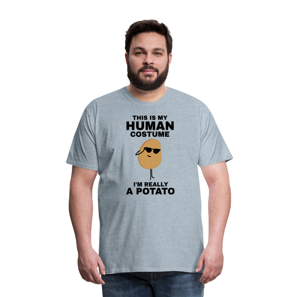 This Is My Human Costume I'm Really a Potato Men's Premium T-Shirt - heather ice blue