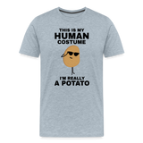 This Is My Human Costume I'm Really a Potato Men's Premium T-Shirt - heather ice blue