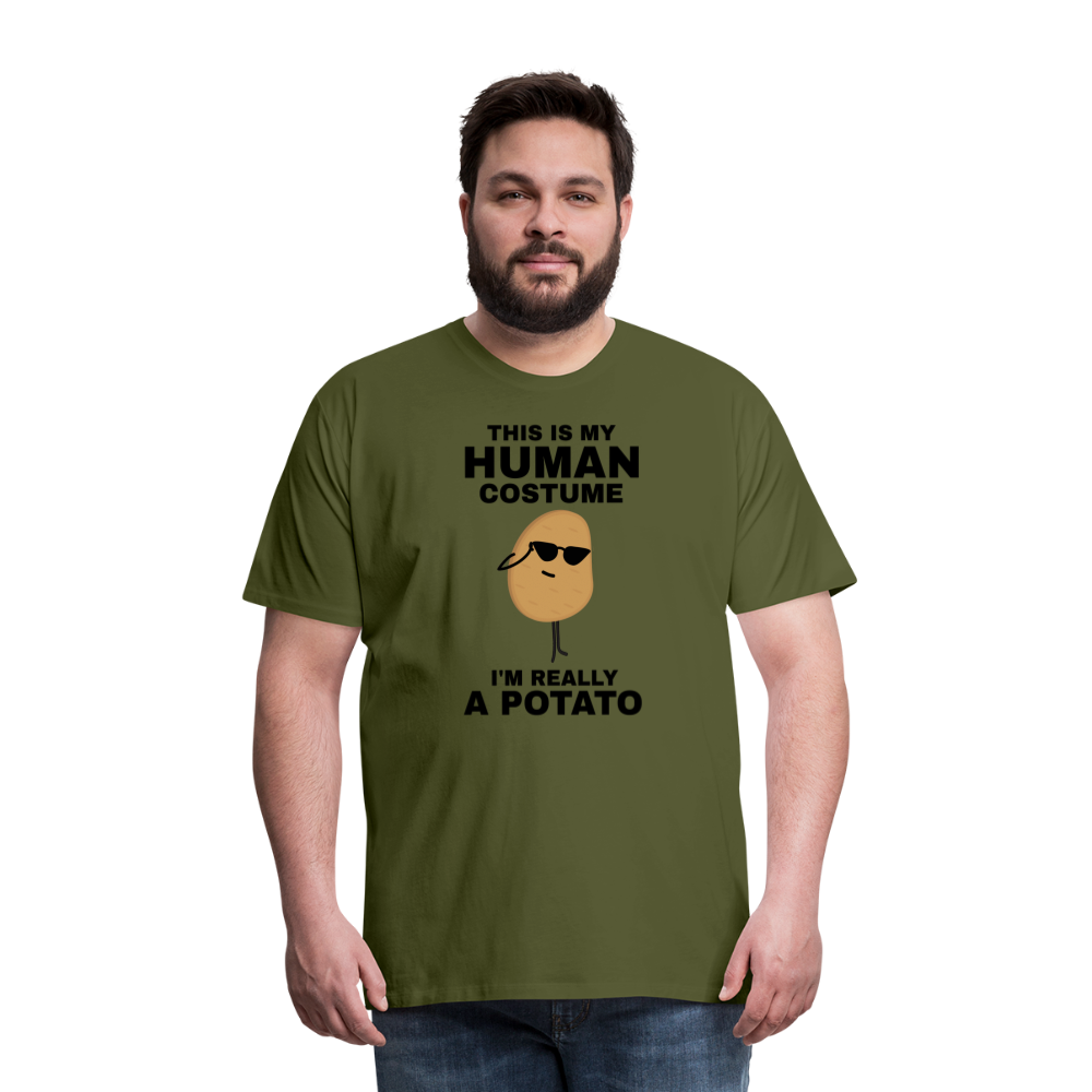 This Is My Human Costume I'm Really a Potato Men's Premium T-Shirt - olive green