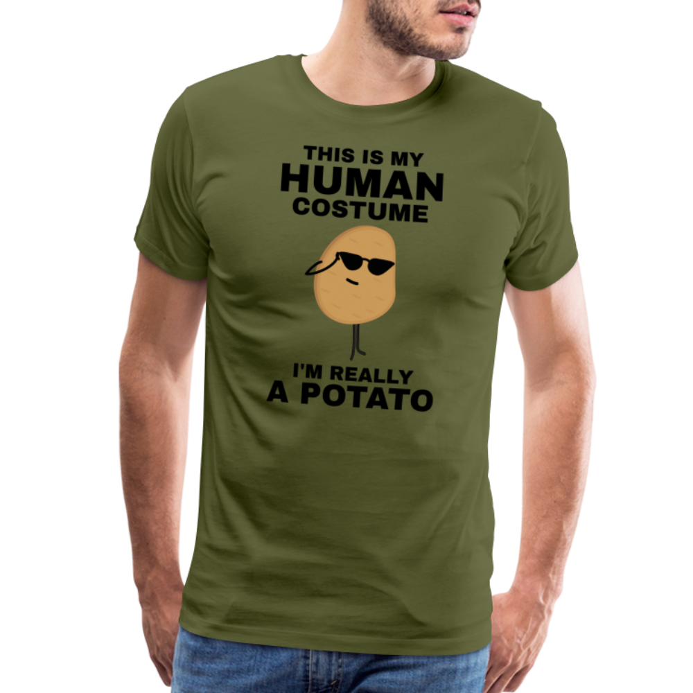 This Is My Human Costume I'm Really a Potato Men's Premium T-Shirt - olive green